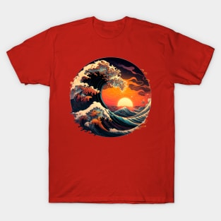 Sunset Great Waves T-Shirt